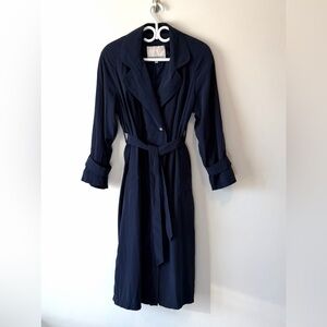 Navy London Fog Trench Coat